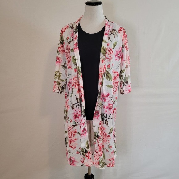 Show Me Your MuMu Brie Robe Pink Floral Kimono OS - Picture 10 of 10